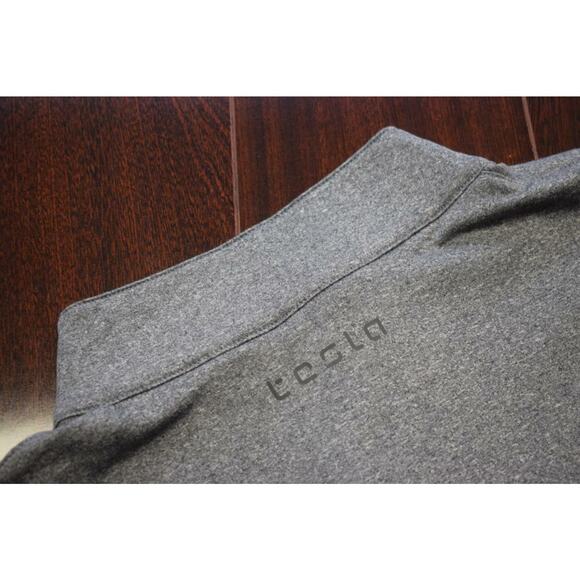 36249 Mens Tesla Straight Outta Kansas Gray Zip Neck Golf Jacket Size 2XL XXL - Picture 1 of 9